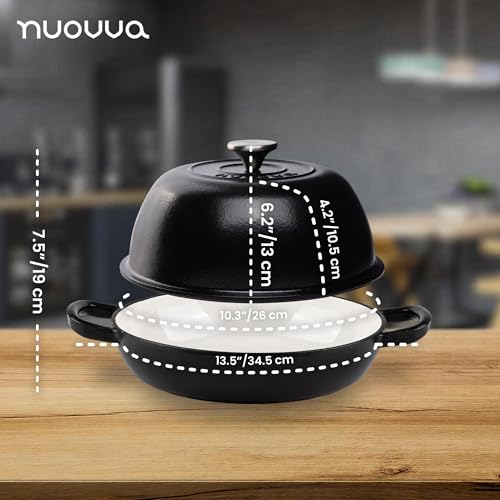 Enamelled Cast Iron Dutch Oven Pot (Black)