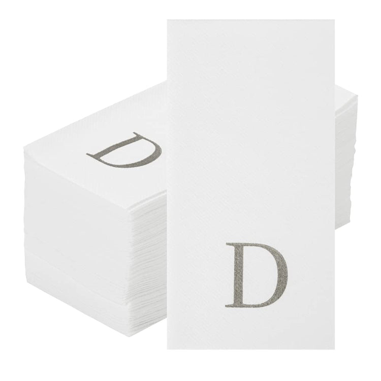 Silver D White Linen Feel Guest Towel Napkin (2000 Count)