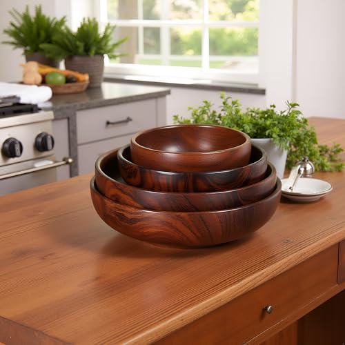 Wooden Salad Bowls Set