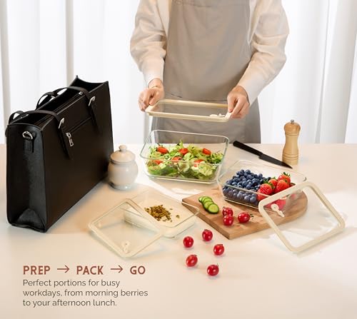 Non Toxic Glass Storage Container Set (Rectangular - Set Of 3)