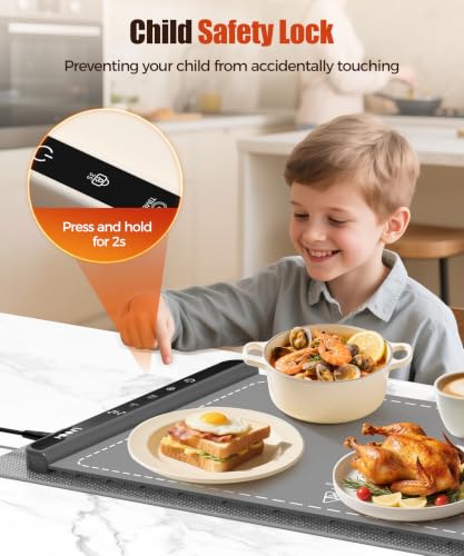 Warming Mat for Food (Dark Grey / 36x15 Inch)