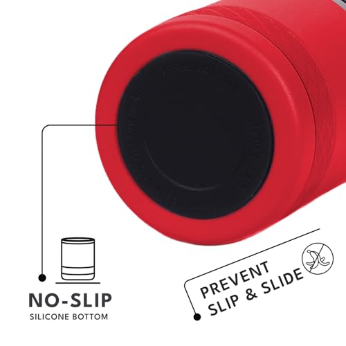 Recess Lowball 10oz Stainless Steel Tumbler Whiskey Glass w (10 Ounces / Red)