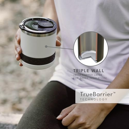 Recess Lowball 10oz Stainless Steel Tumbler Whiskey Glass w (10 Ounces / White)
