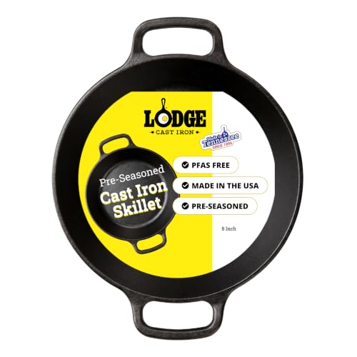Pre Seasoned Cast Iron Dual Handle Pan (8 Inch)