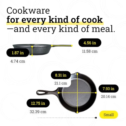 Pre Seasoned Cast Iron Skillet Set (Skillet / 8-inch, 10.25-inch, 12-inch)