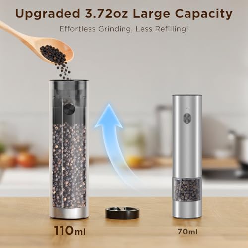 Electric Salt and Pepper Grinder Set