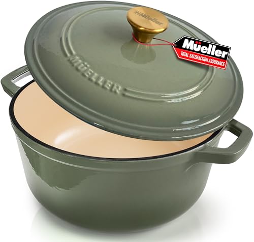 7.5 Quart Enameled Cast Iron Dutch Oven For Sourdough Bread Baking