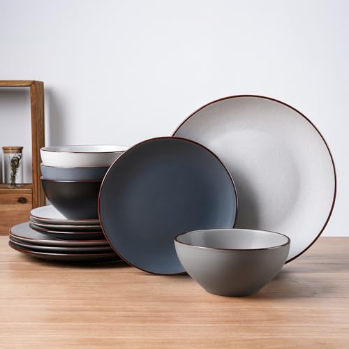 Venus Plates and Bowls Sets (Multicolor / Serves 4 (12pc))