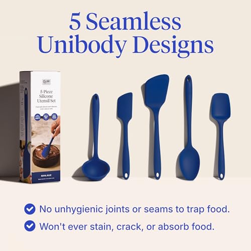 5 Piece Silicone Kitchen Utensils Set (Royal Blue / 5 - Piece Set)
