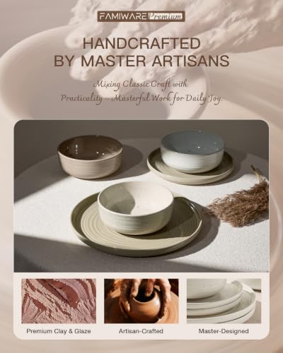 Stoneware Dinnerware Set for 8 (Multicolor)
