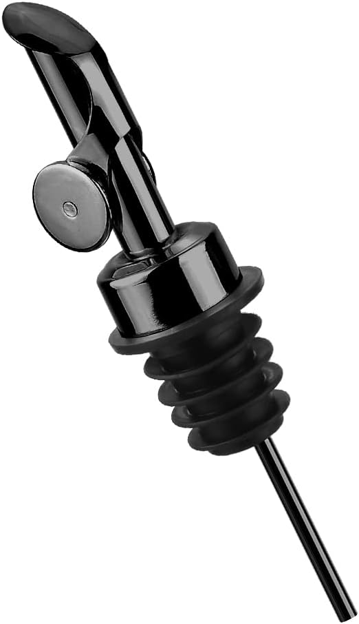 MEETSWEET Olive oil dispenser spout, pour spouts,304stainless steel automatic opening and closing spout, leak-proof, for olive oil, vinegar, wine and other liquid bottles (304black)…