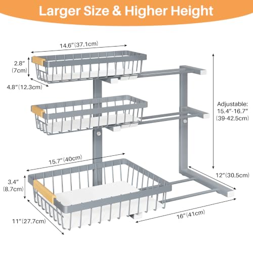Under Sink Organizer (1-Pack / Grey)
