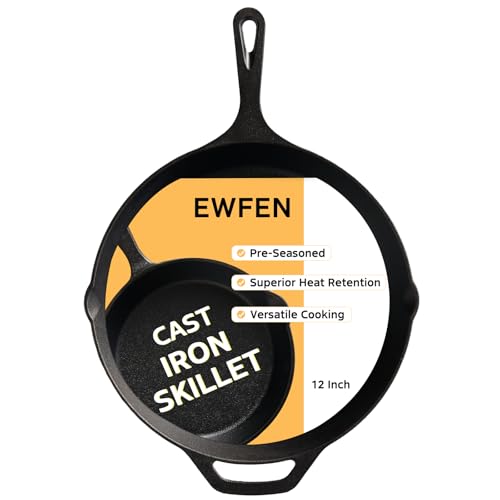 Cast Iron Skillet 12 Inch (12 Inch)