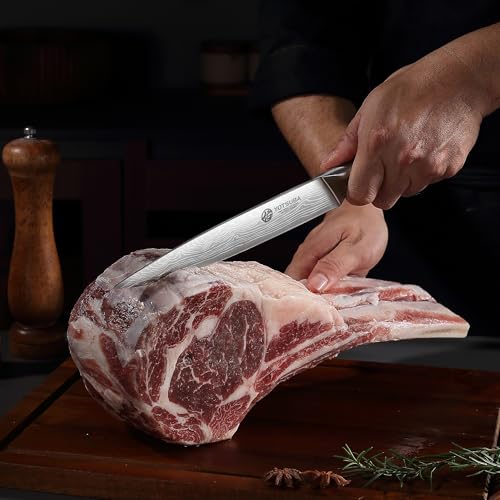 Japanese Carving Knife and Fork Set with Ergonomic Rosewood Handle (2 Count)