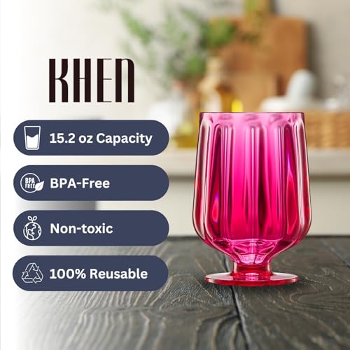 15oz Unbreakable Premium Drinking Glasses Set of 4 (4 Count)
