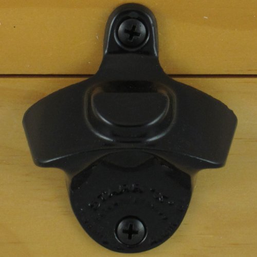 1 X Black Bottle Cap Mount Starr X Wall Mount Bottle Opener