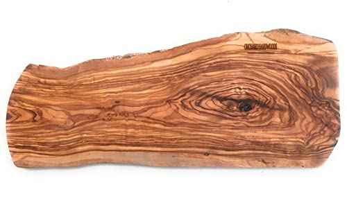 20" Rustic Handmade Bark Edge Olive Wood Charcuterie Board by Orchard Hardwoods