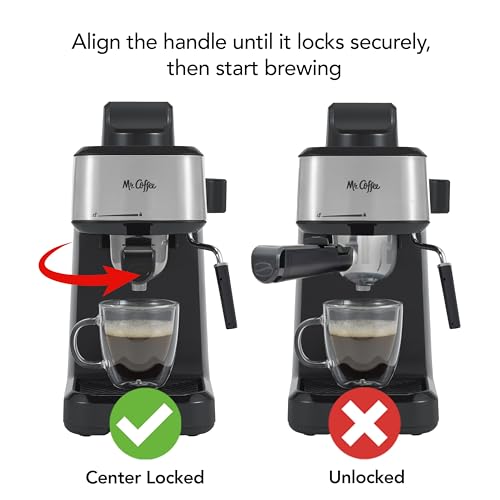 4 Shot Steam Espresso Cappuccino and Latte Maker with Stainless Steel Frothing Pitcher