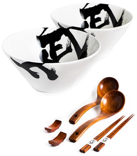 Large Ramen Bowl Set (Samurai White / 9 inch)