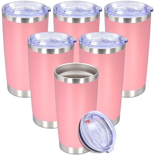 20 oz Tumbler Insulated Tumblers Stainless Steel Coffee Mug (Pink)