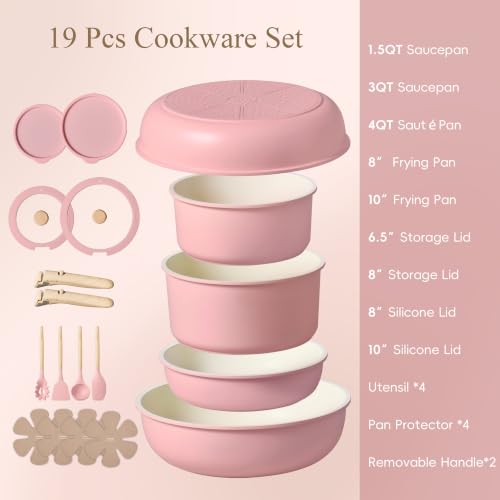 19pcs Pots and Pans Set Non Stick