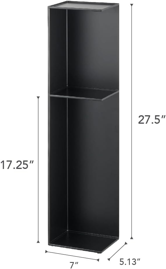 Yamazaki Home Tower Slim Bathroom Storage, Toilet Paper Stocker - Steel -