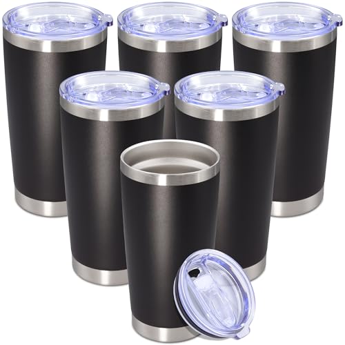 20 oz Tumbler Insulated Tumblers Stainless Steel Coffee Mug (Black)