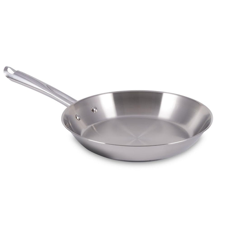 Gourmet Stainless Steel Fry Pan 12.5 Inch Induction Compatible Skillet Pan