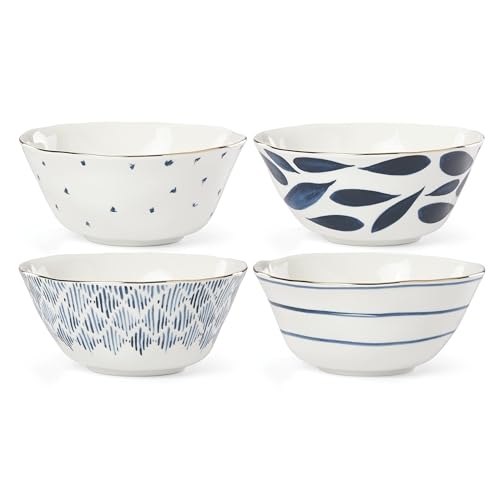 897387 Blue Bay 12 (12-Piece Dinnerware Set (Bowls), Ikat)