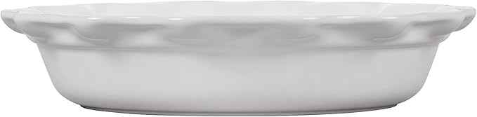 Le Creuset Stoneware 9" Heritage Pie Dish, White