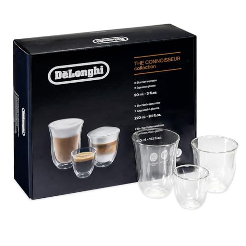 DeLonghi Coffee Connoisseur Glasses (s/6 mixed glasses)