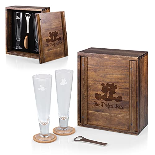 Disney Mickey Mouse and Minnie Mouse Drinking Glasses Gift Set