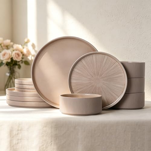 Stoneware Dinnerware Sets for 4 (12 Count)