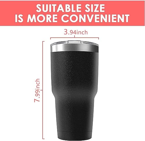 30oz Stainless Steel Travel Mug with Lid (Black / 16 Count (Pack of 1))