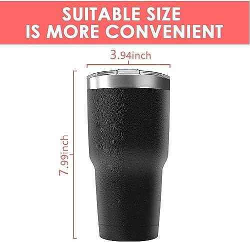 30oz Stainless Steel Travel Mug with Lid (Black / 16 Count (Pack of 1))