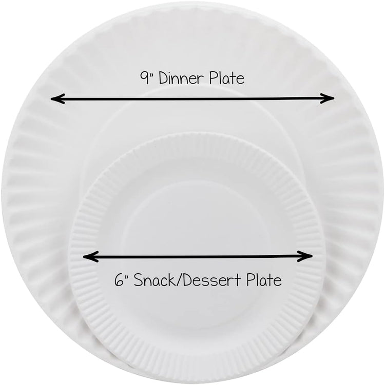 Hygloss Products Paper Plates - Uncoated White Plate - Use for Foodware, Events, Activities, Crafts Projects and More - Environmentally Friendly - Recyclable and Disposable - 6-Inches - 300 Pack