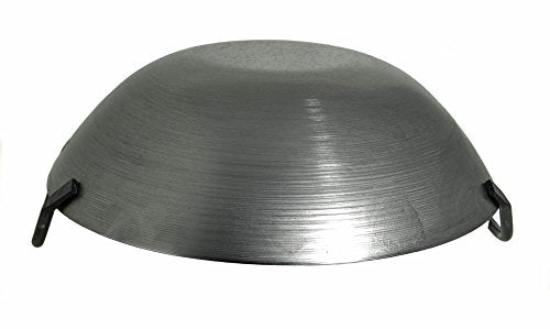 14 Inches Carbon Steel Flat Bottom Wok with Two Side Handle (14-Inches)