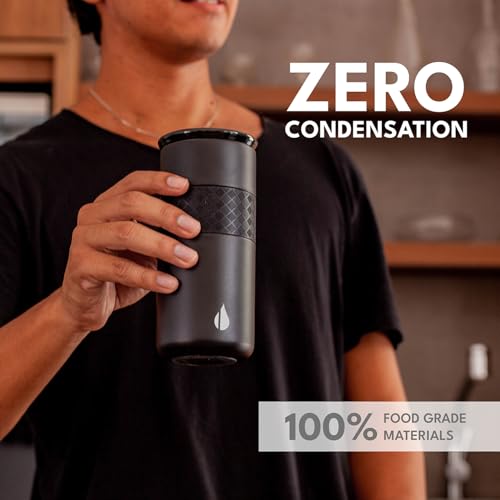 Artisan 16oz Inner Ceramic Coating Tumbler Triple Wall Coffee Mug (16 Ounces / Black (Ceramic Coating))