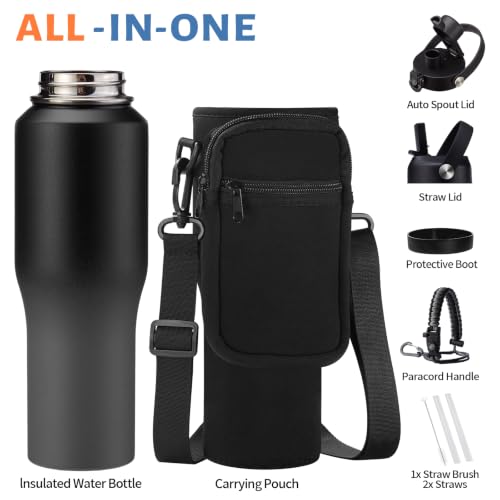 32oz Insulated Water Bottle with Carrier Bag (Shadow / 32 Ounces)