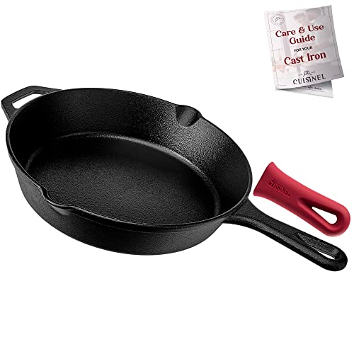 Cast Iron Skillet Set (12"+10"+8")