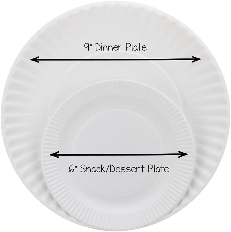 Hygloss Products Paper Plates - Uncoated White Plate - Use for Foodware, Events, Activities, Crafts Projects and More - Environmentally Friendly - Recyclable and Disposable - 6-Inches - 500 Pack