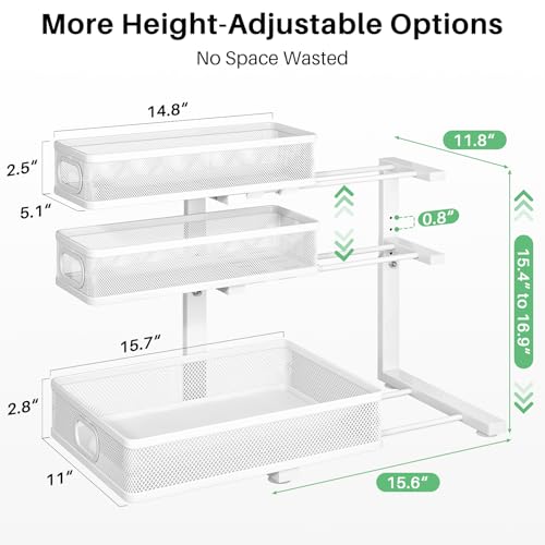 Under Sink Organizer (White / 2 Pack)