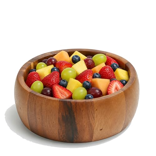 Woodard & Charles Acacia Wood Individual Salad & Snack Bowl (Single 6 1/2" x 2 1/2" Salad Bowl)