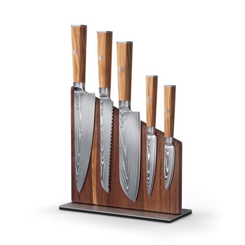 Magnetic Kitchen Knife Block Set (7 Count)