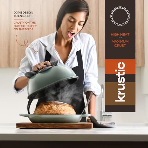 Enameled Cast Iron Dutch Oven for Professional Sourdough Bread Baking