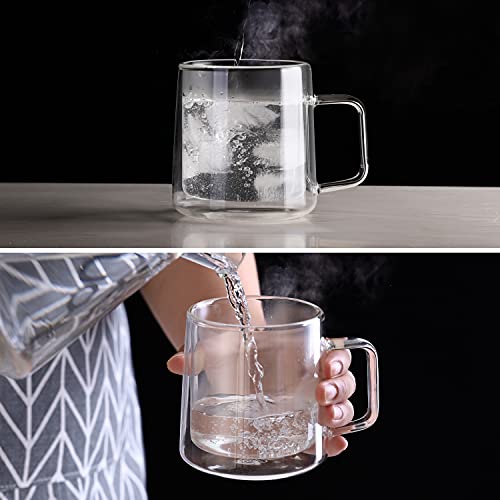 12oz Glass Coffee Mugs (12oz(2 pack))