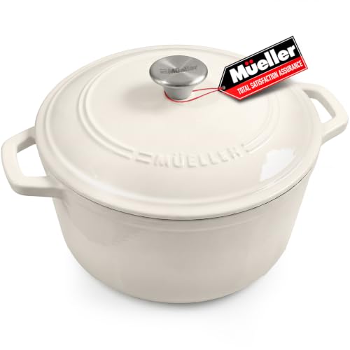 Mueller DuraCast 6QT Enameled Cast Iron Dutch Oven with Lid