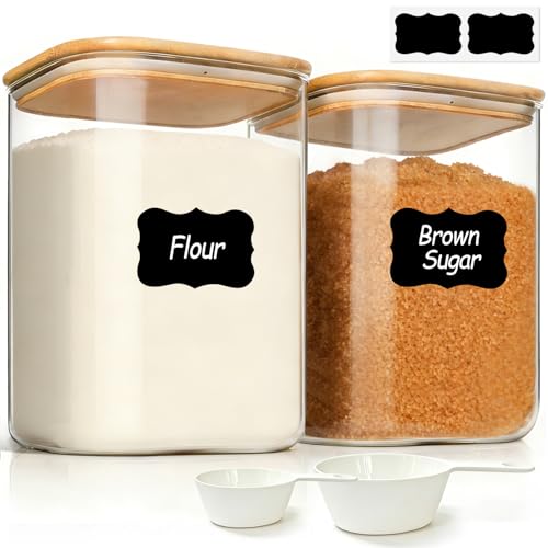 Flour Sugar Storage Containers 4 Qt (4 qt x 2)