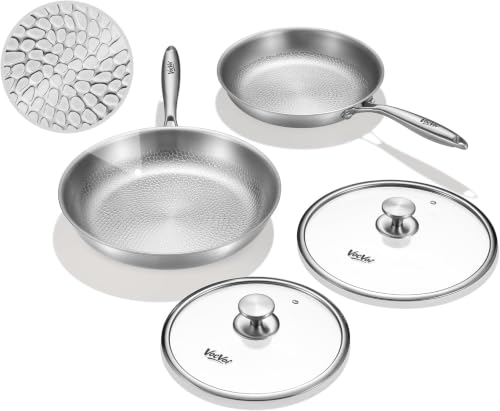 Titanium pans for cooking with lid