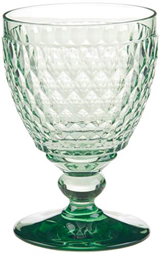 Boston Green Crystal Goblets (4 Count)